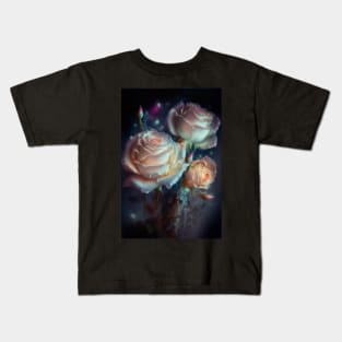 Iridescent pastel roses 7 Kids T-Shirt